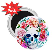 Day Of The Dead Skull Art 2 25  Magnets (100 Pack)  by 99art