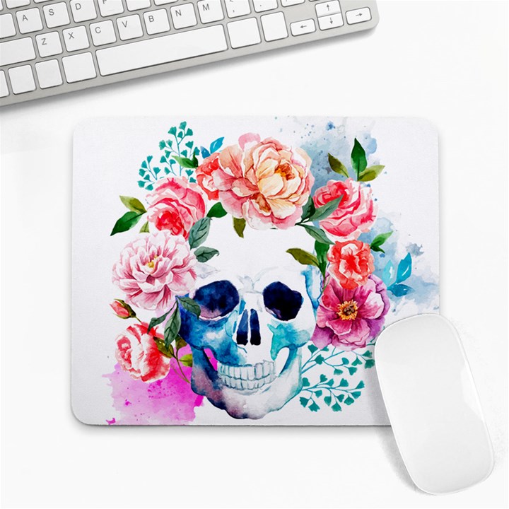 Day Of The Dead Skull Art Large Mousepad