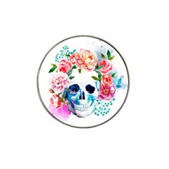 Day Of The Dead Skull Art Hat Clip Ball Marker (4 Pack) by 99art