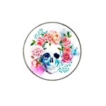 Day Of The Dead Skull Art Hat Clip Ball Marker (4 pack) Front