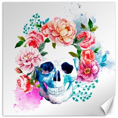 Day Of The Dead Skull Art Canvas 12  X 12  by 99art