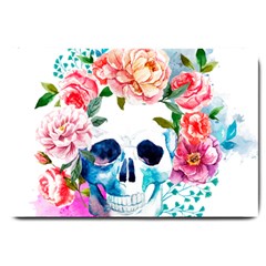 Day Of The Dead Skull Art Large Doormat