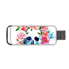 Day Of The Dead Skull Art Portable Usb Flash (one Side) by 99art