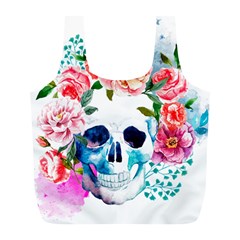 Day Of The Dead Skull Art Full Print Recycle Bag (l) by 99art