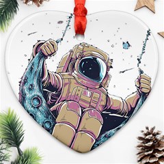 Drawing-astronaut Ornament (heart)