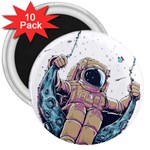 Drawing-astronaut 3  Magnets (10 pack)  Front