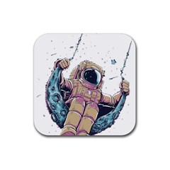 Drawing-astronaut Rubber Coaster (square) by 99art