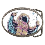 Drawing-astronaut Belt Buckles Front