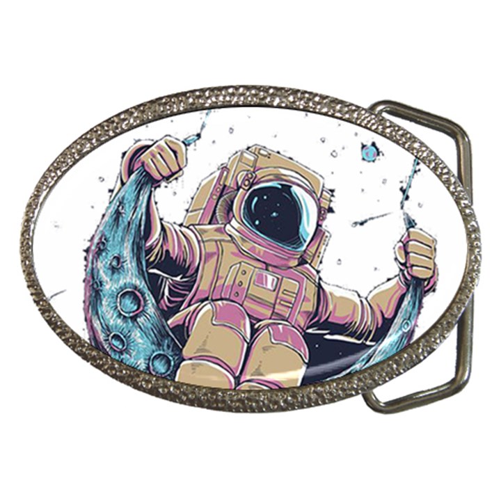 Drawing-astronaut Belt Buckles