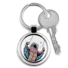 Drawing-astronaut Key Chain (round) by 99art