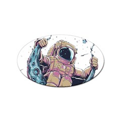 Drawing-astronaut Sticker Oval (100 Pack) by 99art