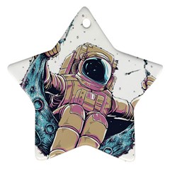 Drawing-astronaut Star Ornament (two Sides)