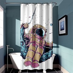 Drawing-astronaut Shower Curtain 36  X 72  (stall)  by 99art