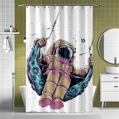 Drawing-astronaut Shower Curtain 48  X 72  (small)  by 99art