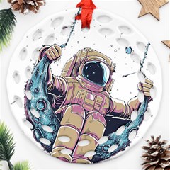 Drawing-astronaut Ornament (round Filigree)