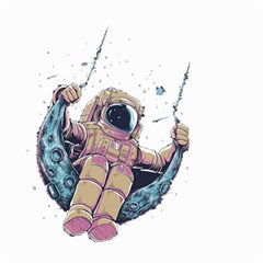 Drawing-astronaut Small Garden Flag (two Sides) by 99art