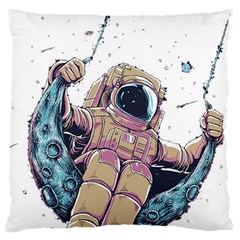 Drawing-astronaut Large Cushion Case (one Side) by 99art