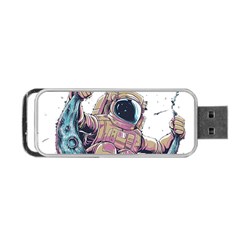 Drawing-astronaut Portable Usb Flash (one Side) by 99art