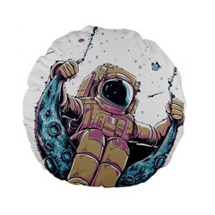 Drawing-astronaut Standard 15  Premium Round Cushions by 99art