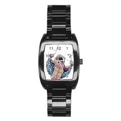 Drawing-astronaut Stainless Steel Barrel Watch by 99art