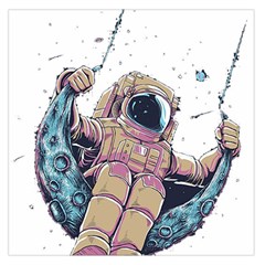 Drawing-astronaut Square Satin Scarf (36  X 36 ) by 99art