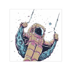 Drawing-astronaut Square Satin Scarf (30  X 30 ) by 99art