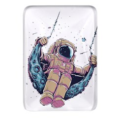 Drawing-astronaut Rectangular Glass Fridge Magnet (4 Pack) by 99art