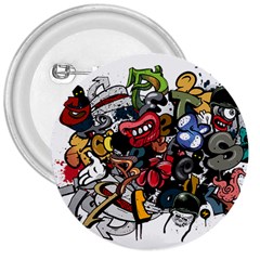 Mural Graffiti Paint 3  Buttons by 99art