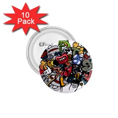 Mural Graffiti Paint 1 75  Buttons (10 Pack) by 99art