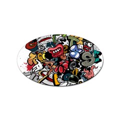 Mural Graffiti Paint Sticker Oval (10 Pack)