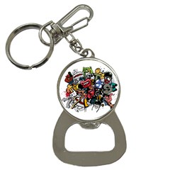 Mural Graffiti Paint Bottle Opener Key Chain by 99art