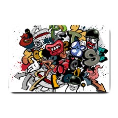 Mural Graffiti Paint Small Doormat by 99art