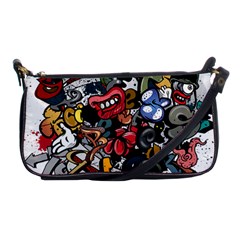 Mural Graffiti Paint Shoulder Clutch Bag