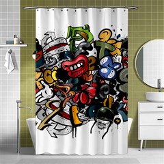 Mural Graffiti Paint Shower Curtain 48  X 72  (small)  by 99art