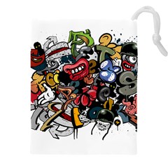 Mural Graffiti Paint Drawstring Pouch (4xl) by 99art