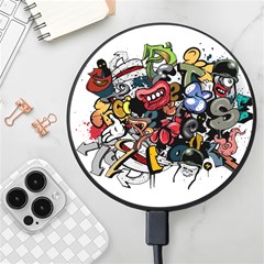 Mural Graffiti Paint Wireless Fast Charger(black) by 99art