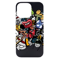 Mural Graffiti Paint Iphone 14 Pro Max Black Uv Print Case