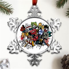 Mural Graffiti Paint Metal Small Snowflake Ornament