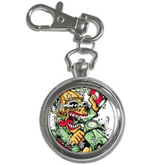 Scooter-motorcycle-graffiti Key Chain Watches by 99art