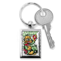 Scooter-motorcycle-graffiti Key Chain (rectangle) by 99art