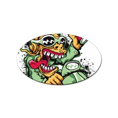 Scooter-motorcycle-graffiti Sticker Oval (10 Pack) by 99art