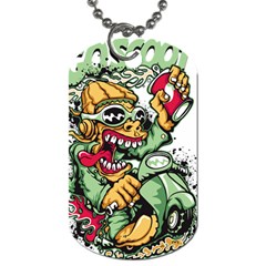 Scooter-motorcycle-graffiti Dog Tag (two Sides) by 99art