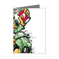 Scooter-motorcycle-graffiti Mini Greeting Card by 99art