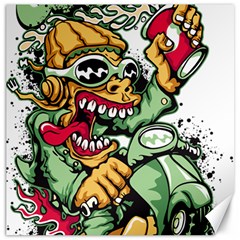 Scooter-motorcycle-graffiti Canvas 12  X 12  by 99art