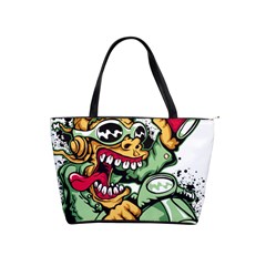 Scooter-motorcycle-graffiti Classic Shoulder Handbag by 99art