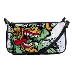 Scooter-motorcycle-graffiti Shoulder Clutch Bag by 99art