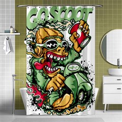 Scooter-motorcycle-graffiti Shower Curtain 48  X 72  (small)  by 99art