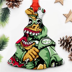 Scooter-motorcycle-graffiti Ornament (christmas Tree) 