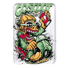 Scooter-motorcycle-graffiti Rectangular Glass Fridge Magnet (4 Pack)