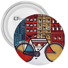 Amsterdam Graphic Design Poster Illustration 3  Buttons by 99art